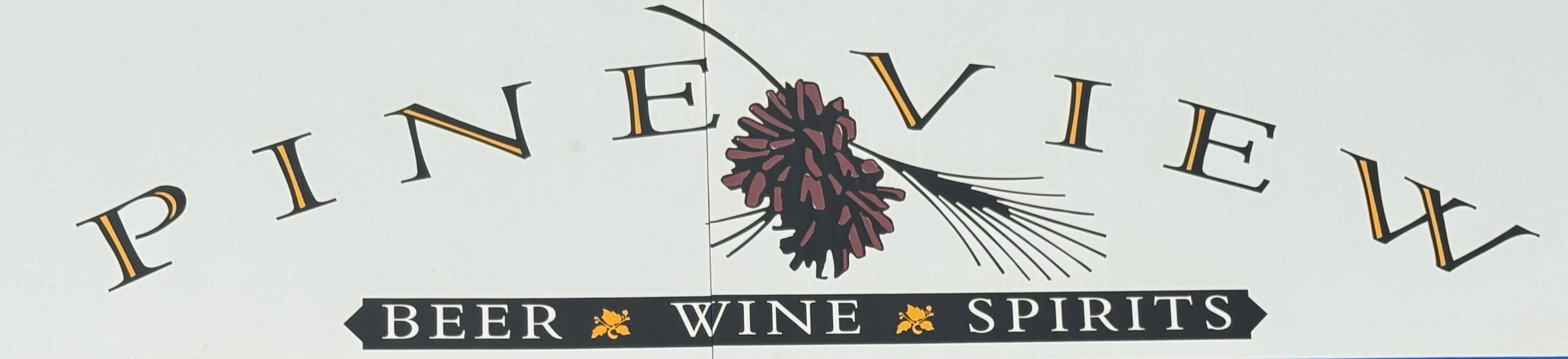 Pineview Cold Beer & Liquor Logo